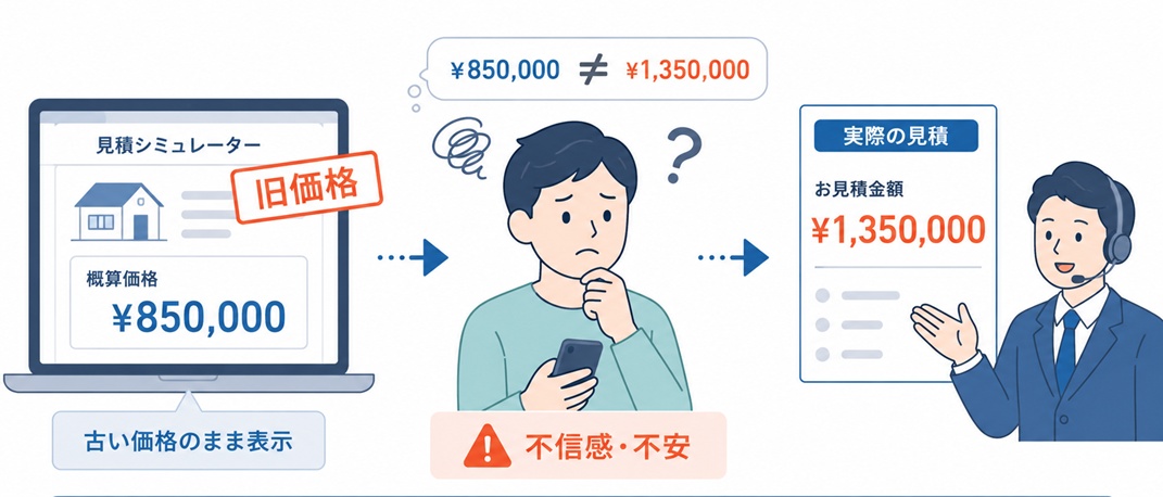 お客様に不信感や不安を及ぼすイメージ画像