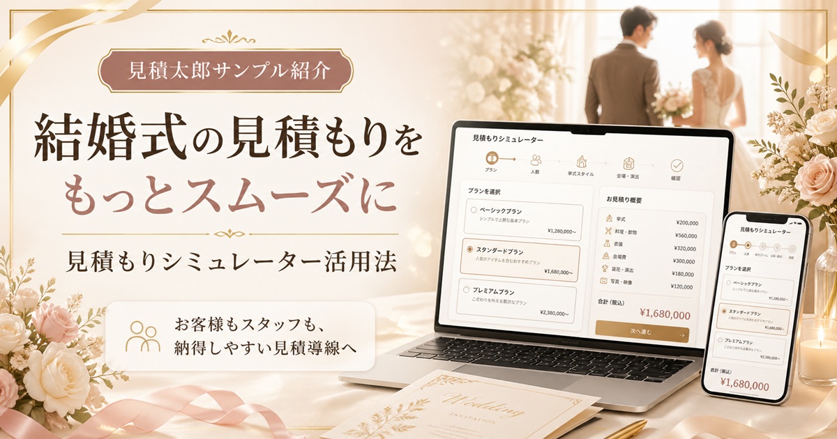 結婚式の見積もりをスムーズにする見積もりシミュレーター活用法のイメージ